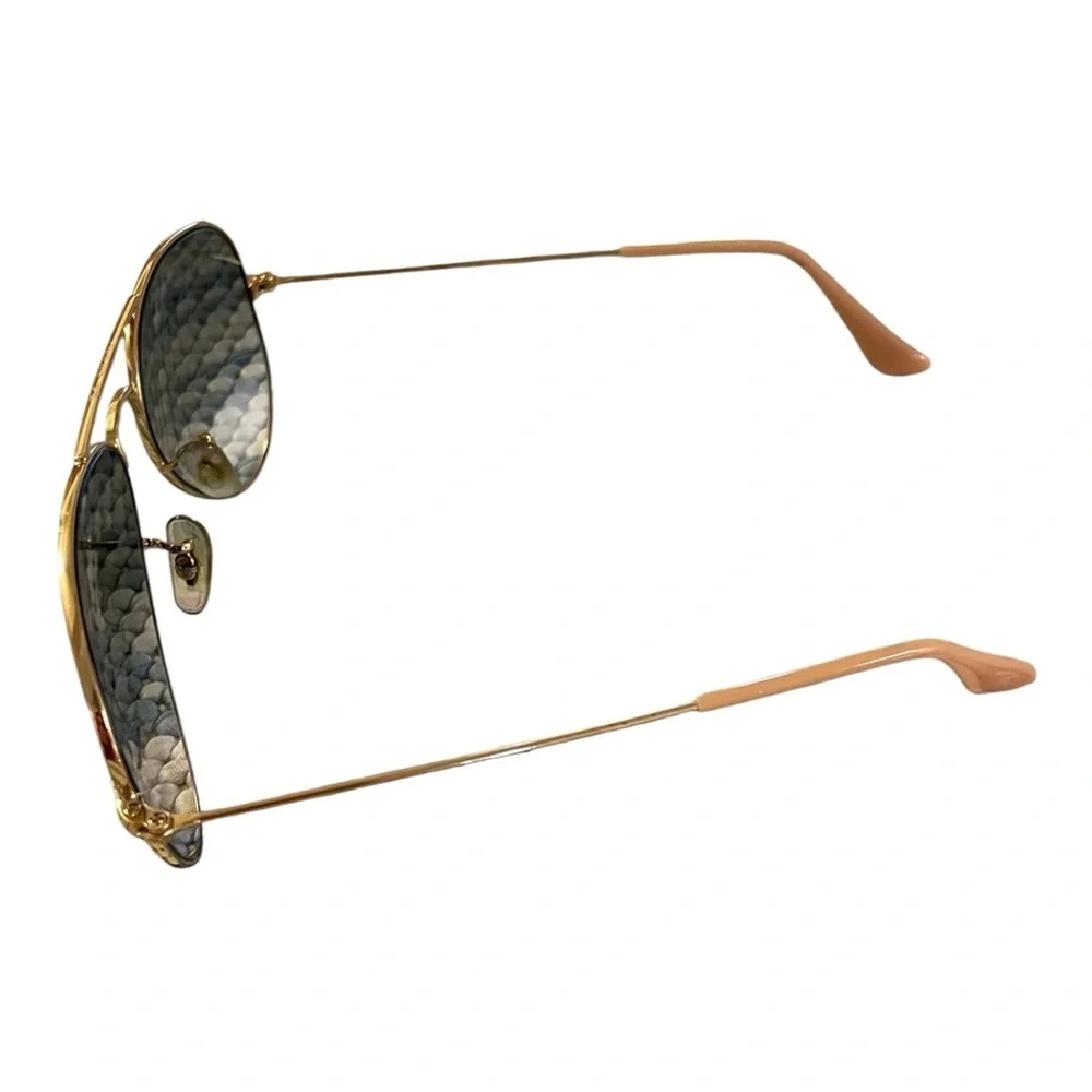 Ray-Ban Luxotica  Gradient Light Blue Aviator Sunglasses, with Case.